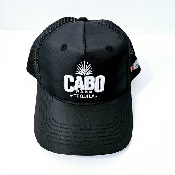 NEW Nascar Official Tequila Sponsor CABO Wabo Black Hat Adjustable Mesh Cap - Picture 1 of 4